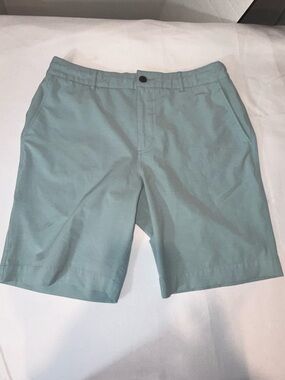 Faherty Mint Green Flat-Front Men's Shorts